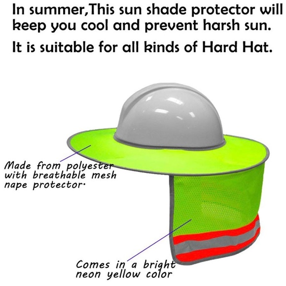 2 New Hard Hat Safety foldable Yellow/Orange Shade - Picture 3 of 8